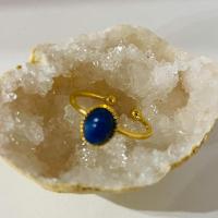 Bague ovale lapis lazuli