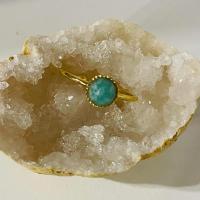 Bague ronde amazonite