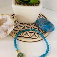 Bracelet facete apatite arbre de vie