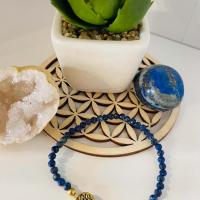 Bracelet facete lapis lazuli arbre de vie