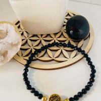 Bracelet facete onyx arbre de vie