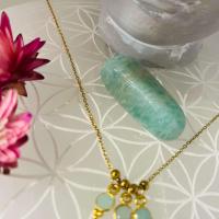 Collier 3 pampilles amazonite 2