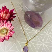 Collier goutte amethyste 2